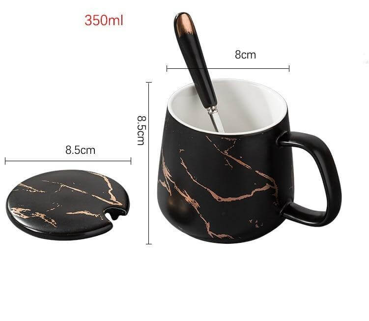 Elegant Marble Ceramic Coffee Mug Gift Set - MaviGadget