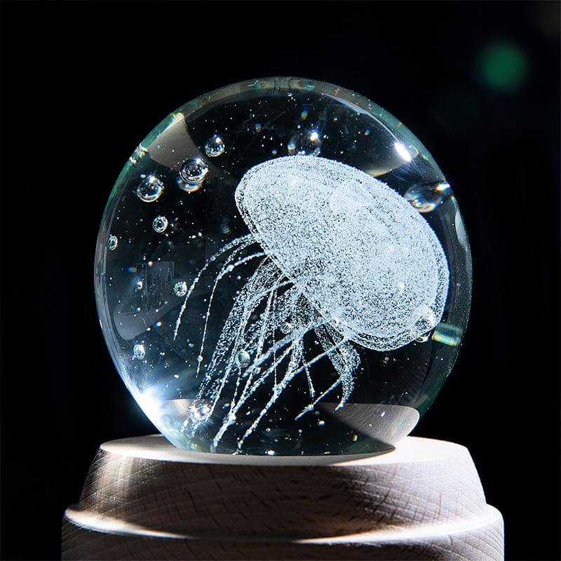 3D Glowing Jellyfish Sculpture Ornament - MaviGadget