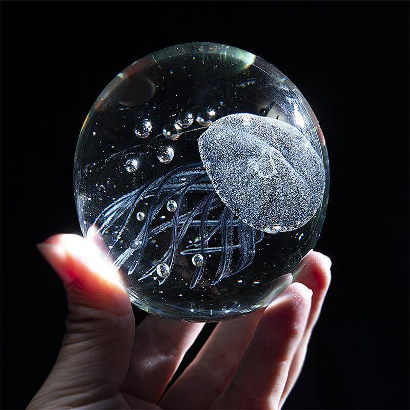 3D Glowing Jellyfish Sculpture Ornament - MaviGadget