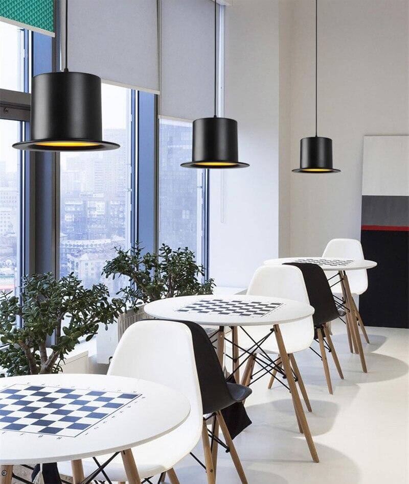 Modern Gentleman Hat Pendant Lamp - MaviGadget