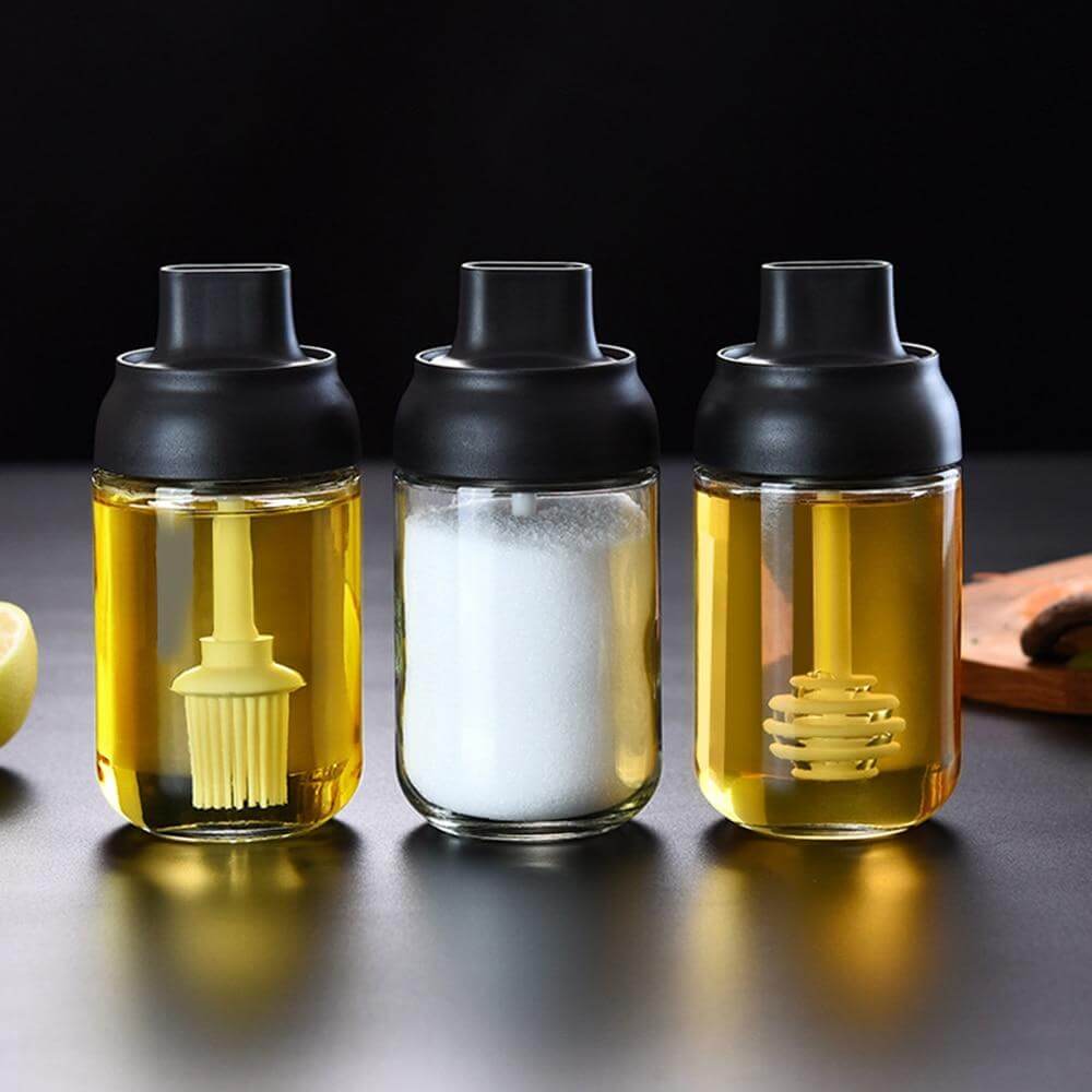 3 Style Oil and Seasoning Jars - MaviGadget