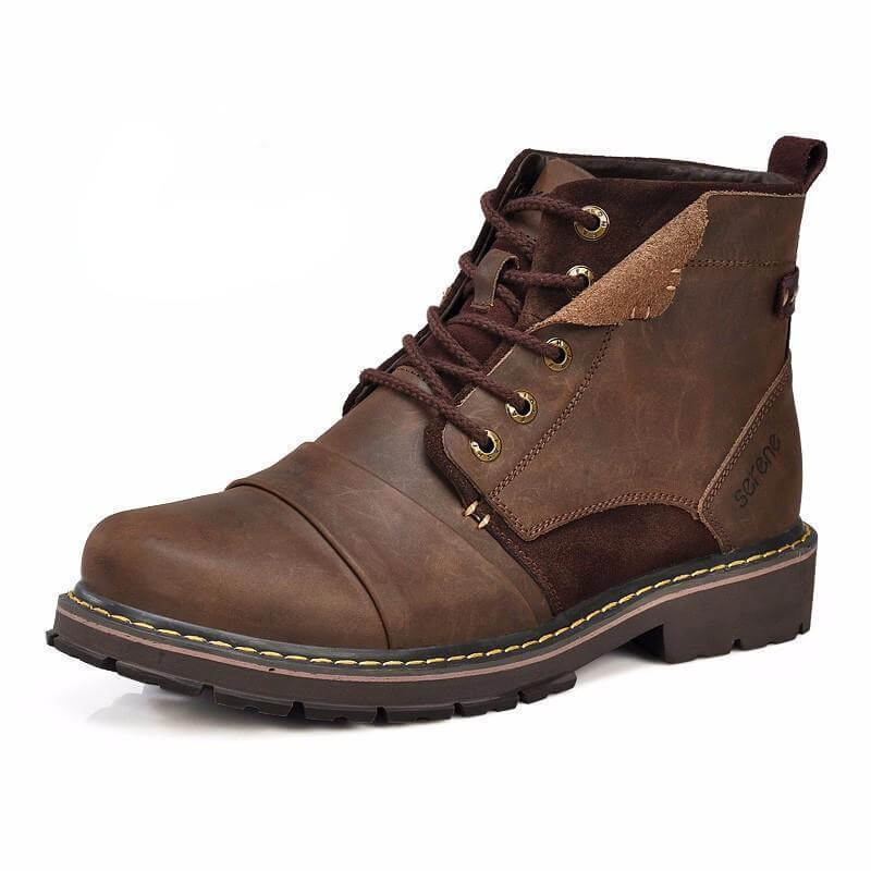 Men Leather Winter Boots - MaviGadget