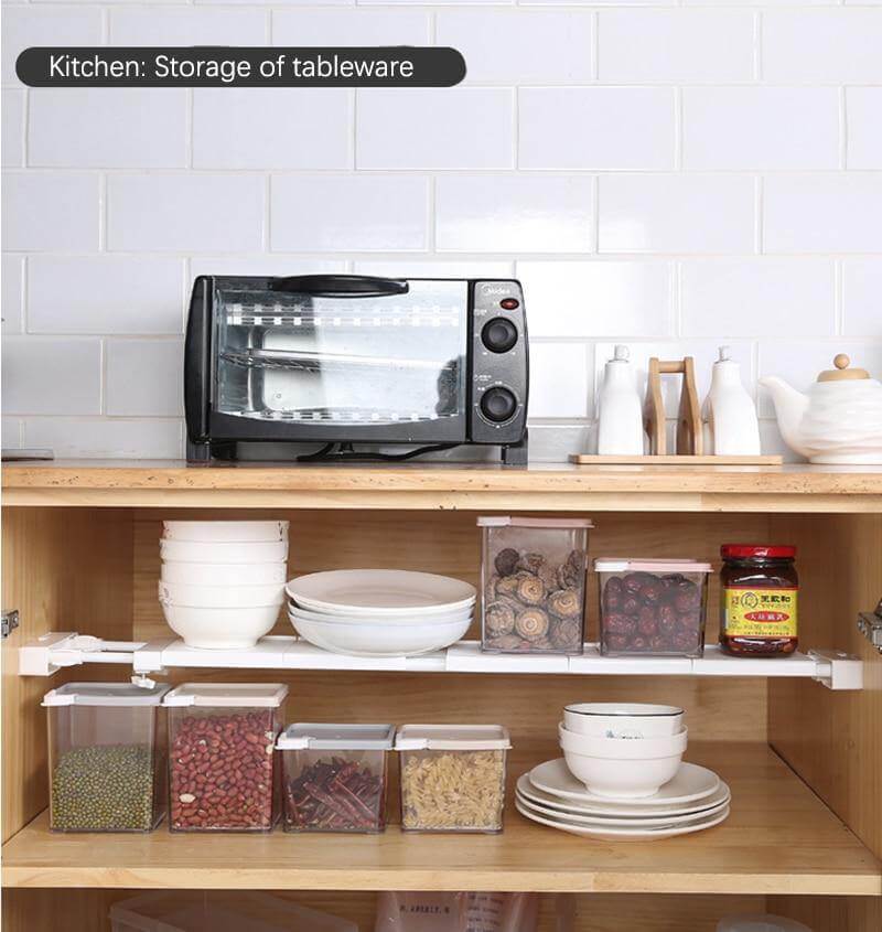 No-Drill Adjustable Kitchen Cabinet Organizer Rack - MaviGadget