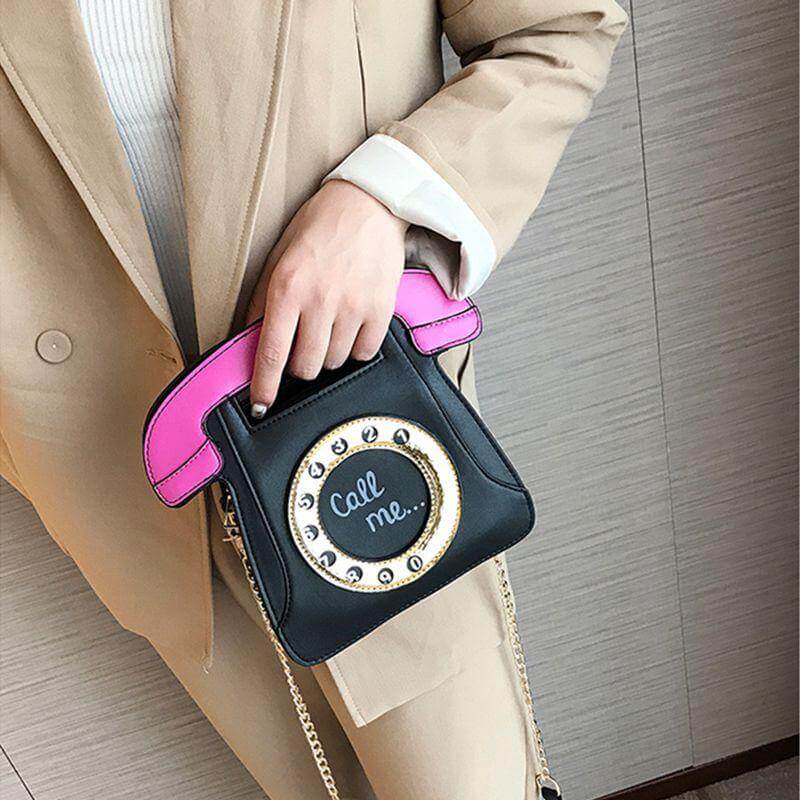 Telephone Shaped Women Retro Crossbody Handbag - MaviGadget