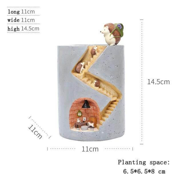 Creative Cozy Minimal Animal Life Flower Pot - MaviGadget