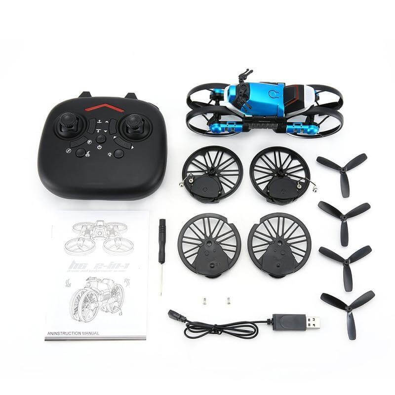 2in1 Folding Motorbike Aerial Land-Air RC Drone - MaviGadget