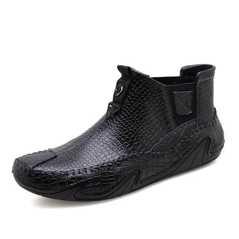 Leather Vintage Outdoor Fur Winter Ankle Boots - MaviGadget