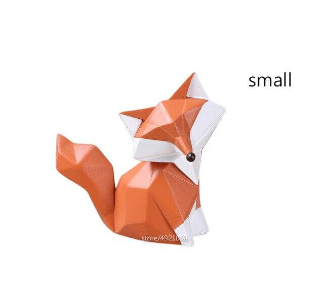 Nordic Geometric Abstract Fox Figurines - MaviGadget