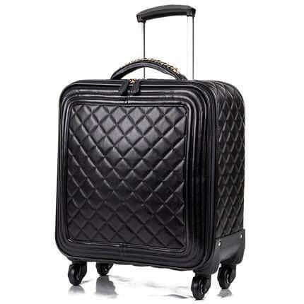 High Capacity Luxury Retro PU Leather Suitcases - MaviGadget