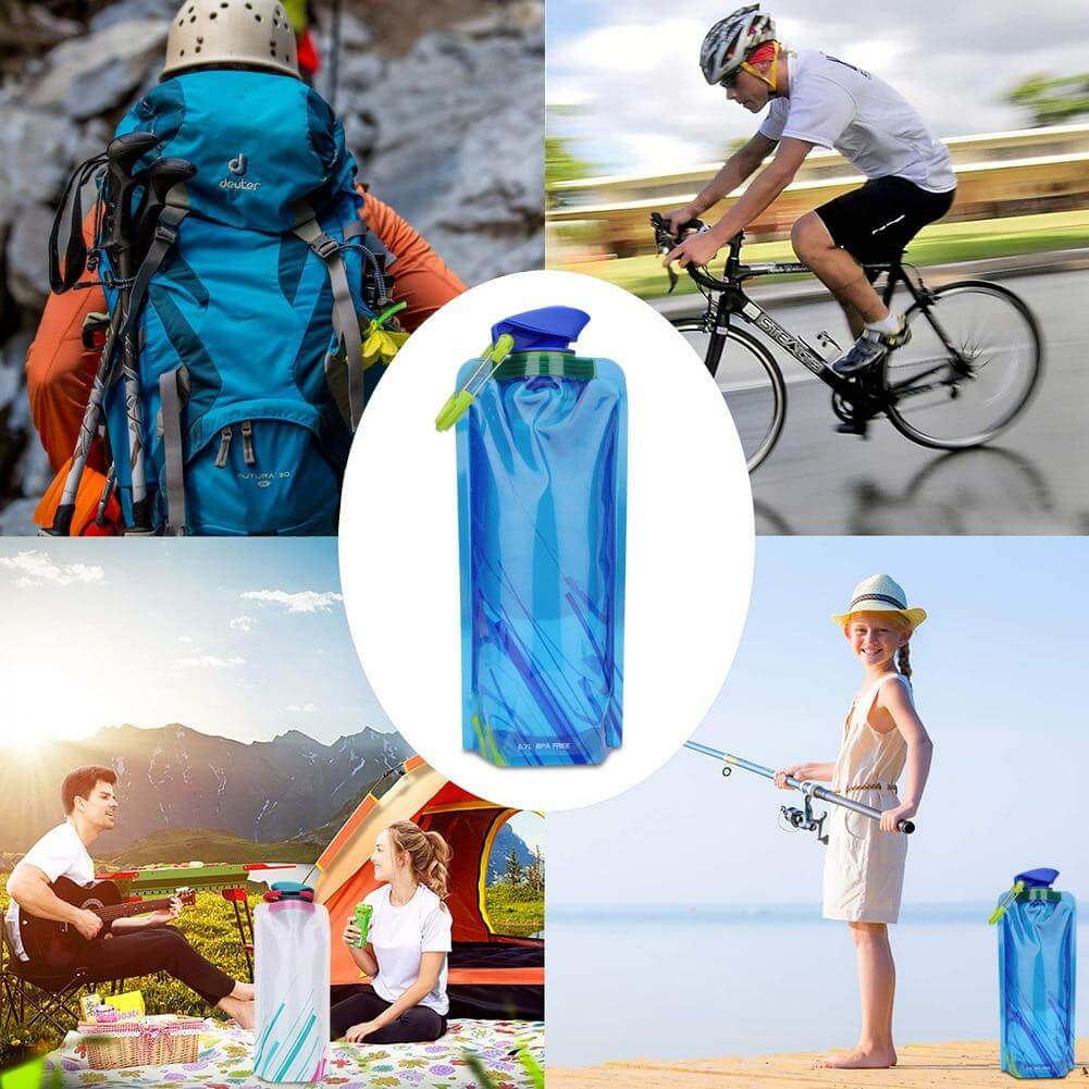 Reusable Foldable Flexible Water Bottle - MaviGadget