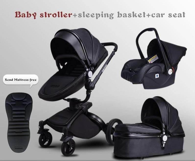 Modern Stylish Aluminium 3 in 1 Two way Baby Stroller - MaviGadget