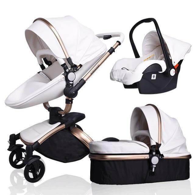 Modern Stylish Aluminium 3 in 1 Two way Baby Stroller - MaviGadget