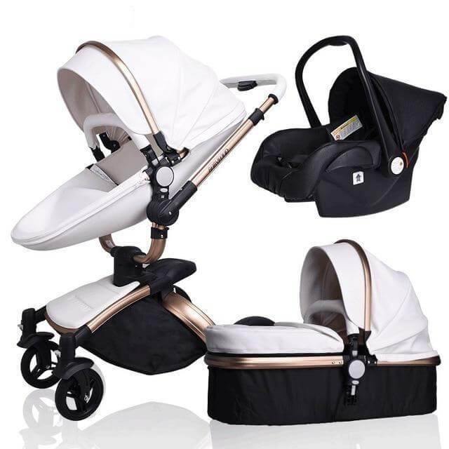 Modern Stylish Aluminium 3 in 1 Two way Baby Stroller - MaviGadget