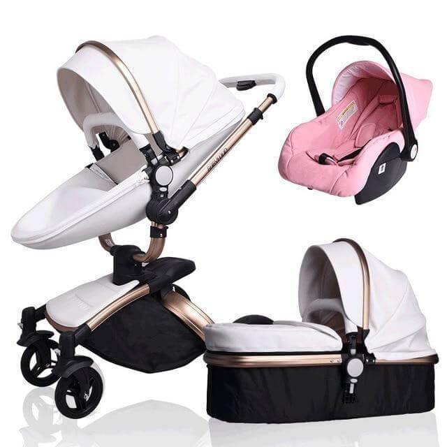 Modern Stylish Aluminium 3 in 1 Two way Baby Stroller - MaviGadget