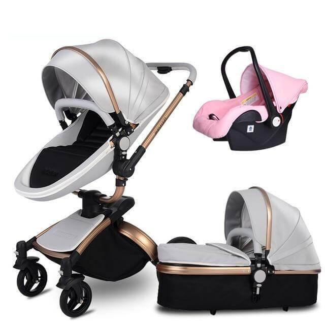 Modern Stylish Aluminium 3 in 1 Two way Baby Stroller - MaviGadget
