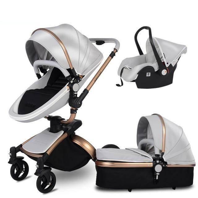 Modern Stylish Aluminium 3 in 1 Two way Baby Stroller - MaviGadget