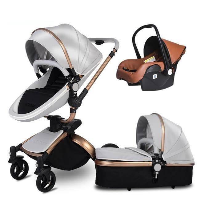 Modern Stylish Aluminium 3 in 1 Two way Baby Stroller - MaviGadget