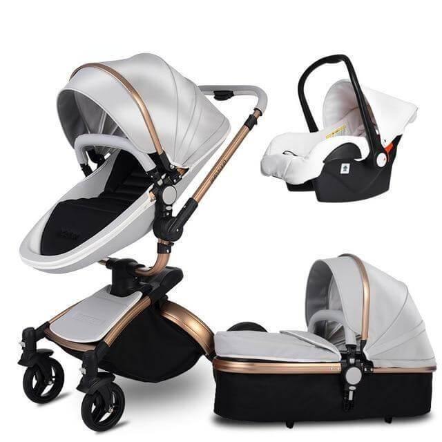 Modern Stylish Aluminium 3 in 1 Two way Baby Stroller - MaviGadget