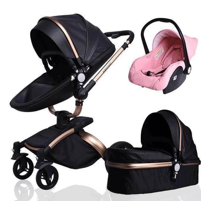 Modern Stylish Aluminium 3 in 1 Two way Baby Stroller - MaviGadget