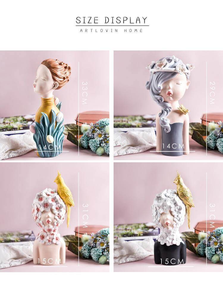 Nordic Artistic Woman Figurines Home Decor - MaviGadget
