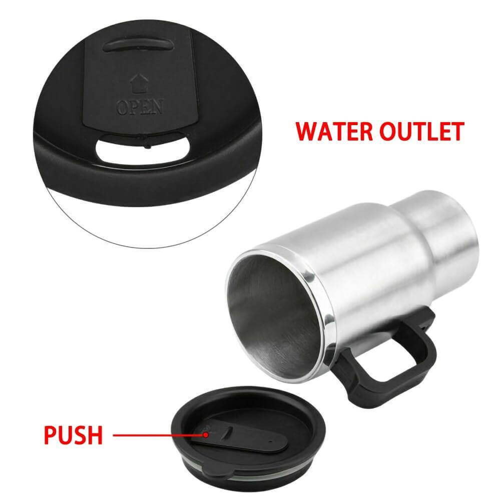 500ML Electric In-car Stainless Steel Travel Heated Mug - MaviGadget