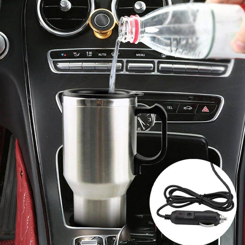 500ML Electric In-car Stainless Steel Travel Heated Mug - MaviGadget