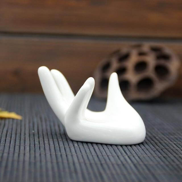 Hand Shape Ceramic Egg Cup Holder - MaviGadget