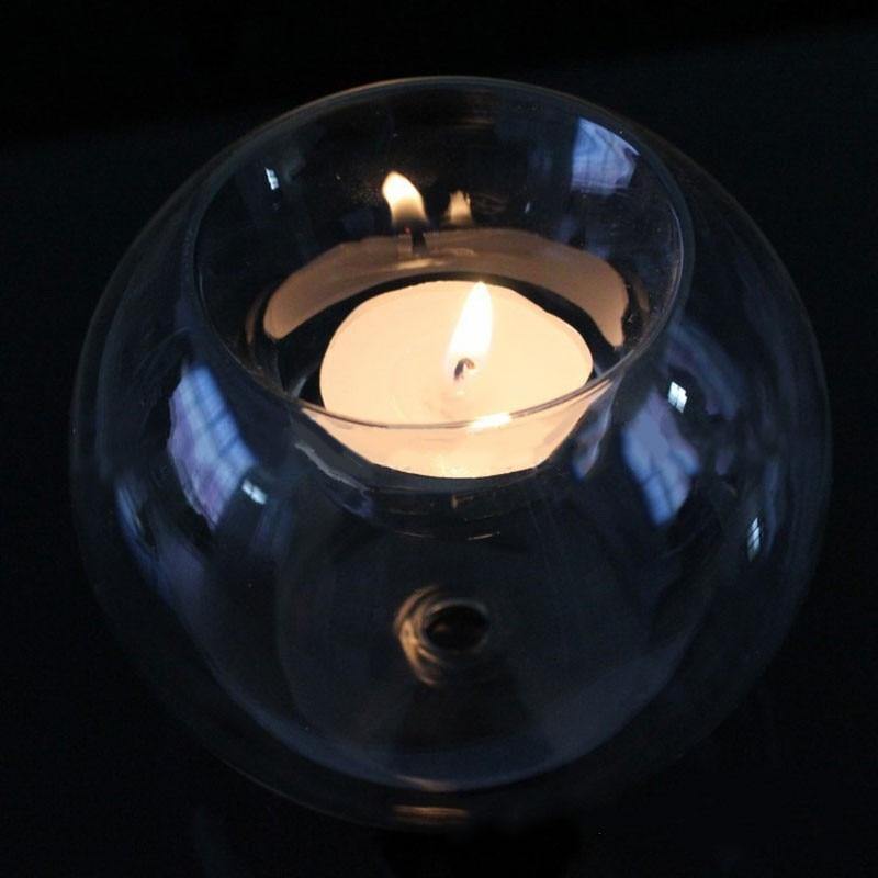 2pcs Crystal Glass Simple Candle Holder - MaviGadget