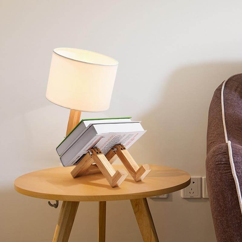 Creative Book Holder Robot Shape Table Lamp - MaviGadget