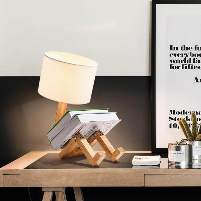Creative Book Holder Robot Shape Table Lamp - MaviGadget