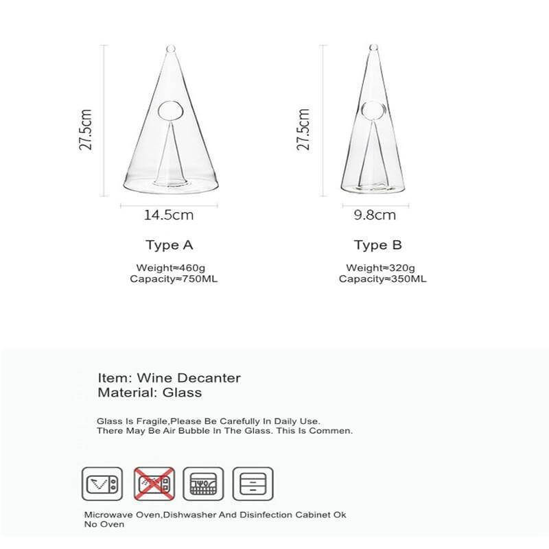 Creative Pyramid Glass Wine Decanter - MaviGadget