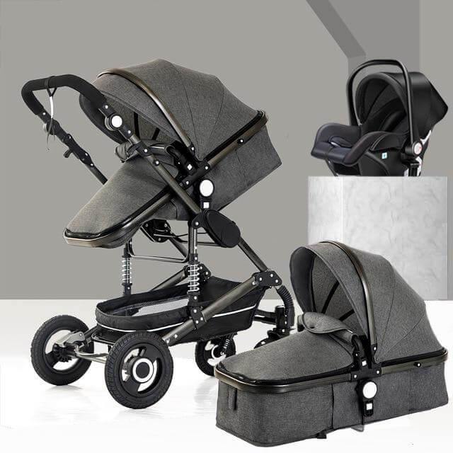 3 in 1 High-Landscape Bidirectional Portable Foldable Baby Stroller - MaviGadget