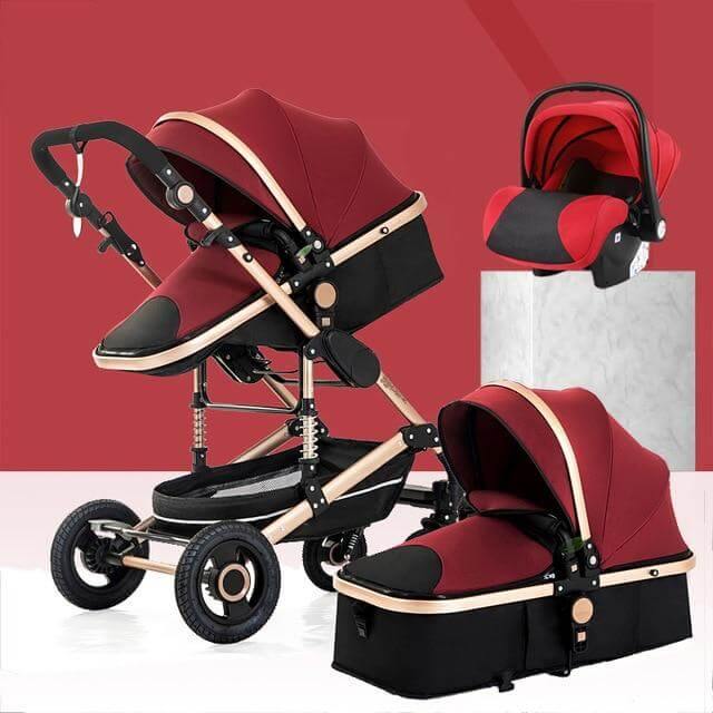 3 in 1 High-Landscape Bidirectional Portable Foldable Baby Stroller - MaviGadget