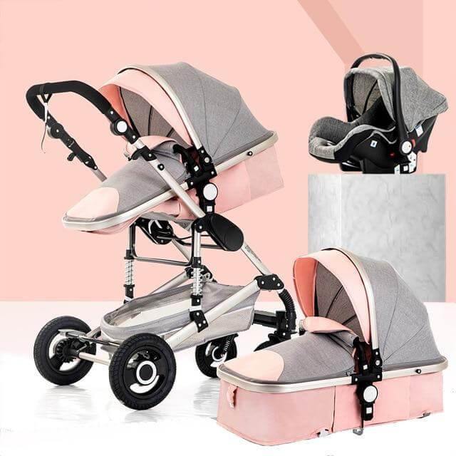 3 in 1 High-Landscape Bidirectional Portable Foldable Baby Stroller - MaviGadget