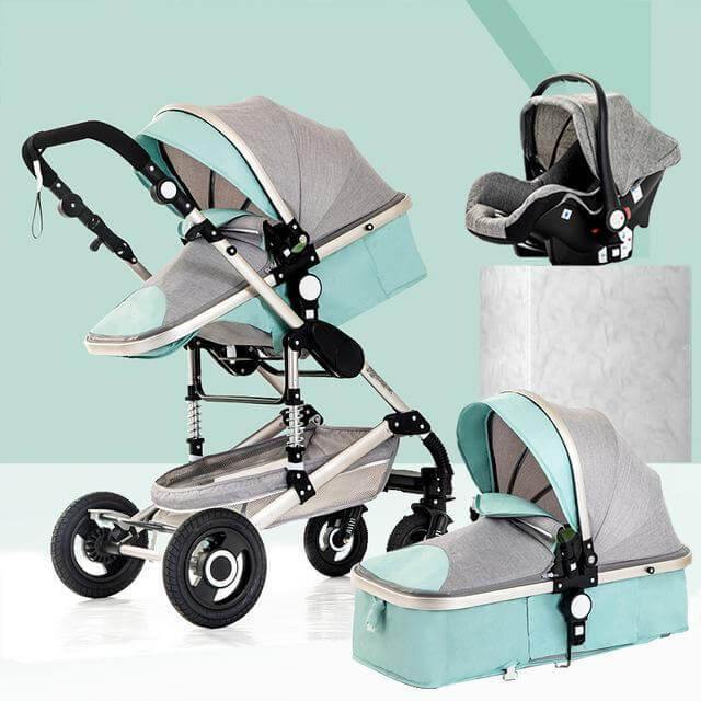 3 in 1 High-Landscape Bidirectional Portable Foldable Baby Stroller - MaviGadget