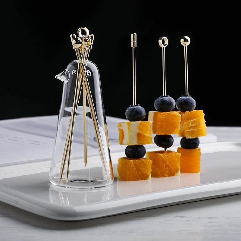 Elegant Stainless Steel Fruit Fork Jar - MaviGadget