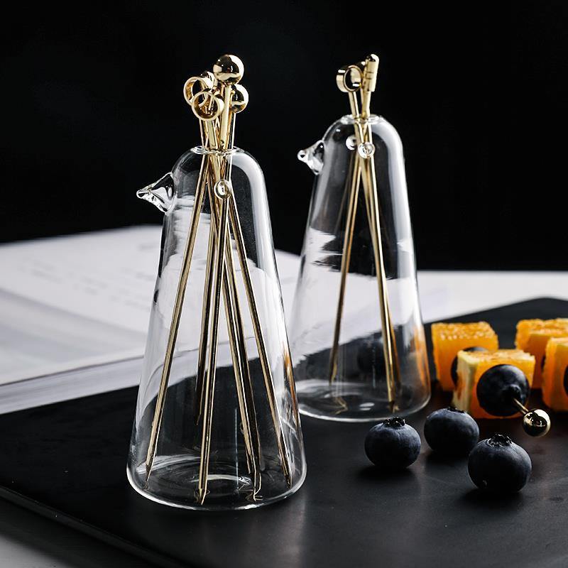 Elegant Stainless Steel Fruit Fork Jar - MaviGadget