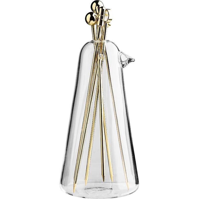 Elegant Stainless Steel Fruit Fork Jar - MaviGadget