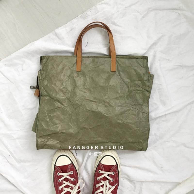Women Kraft Paper Handbag and Shoulder Bag - MaviGadget