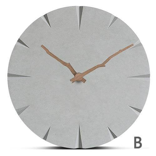 Novel Grey Life Wooden Wall Clock - MaviGadget