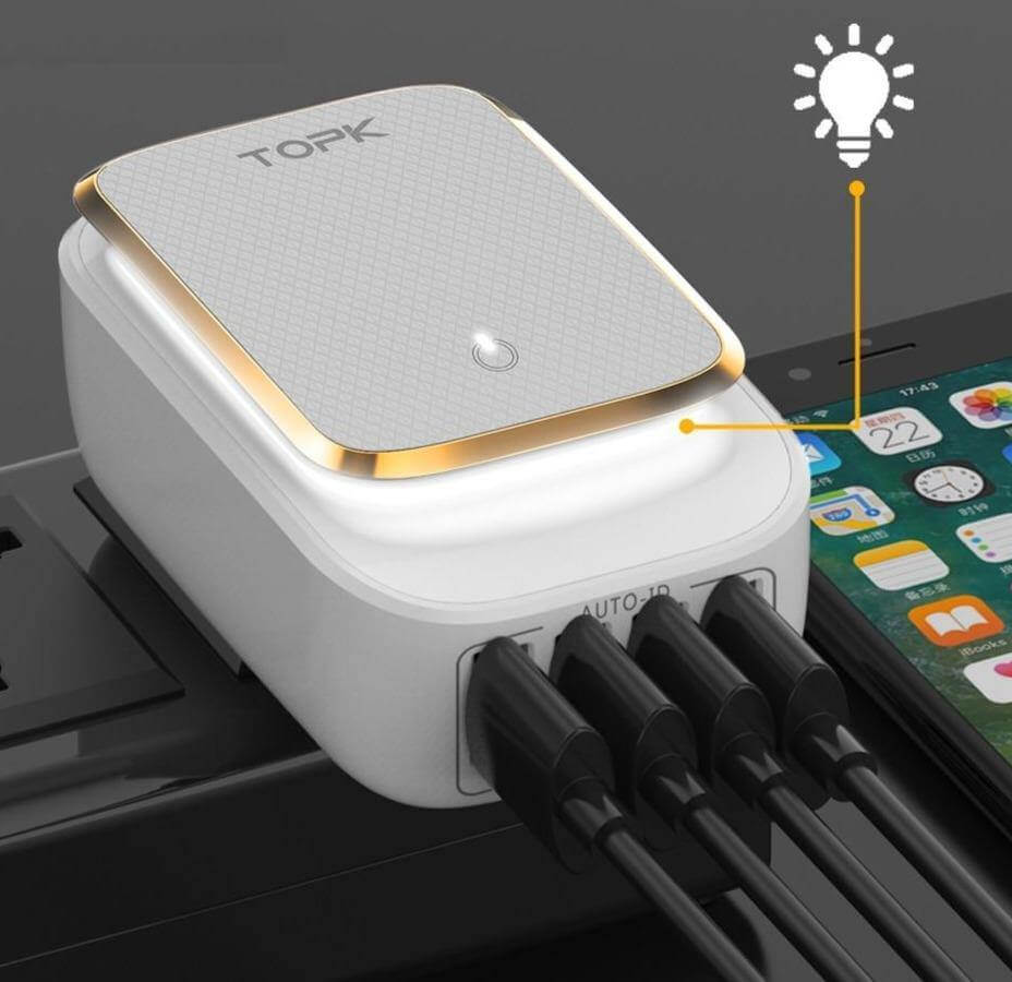 Three-Port USB Charging Lamp - MaviGadget