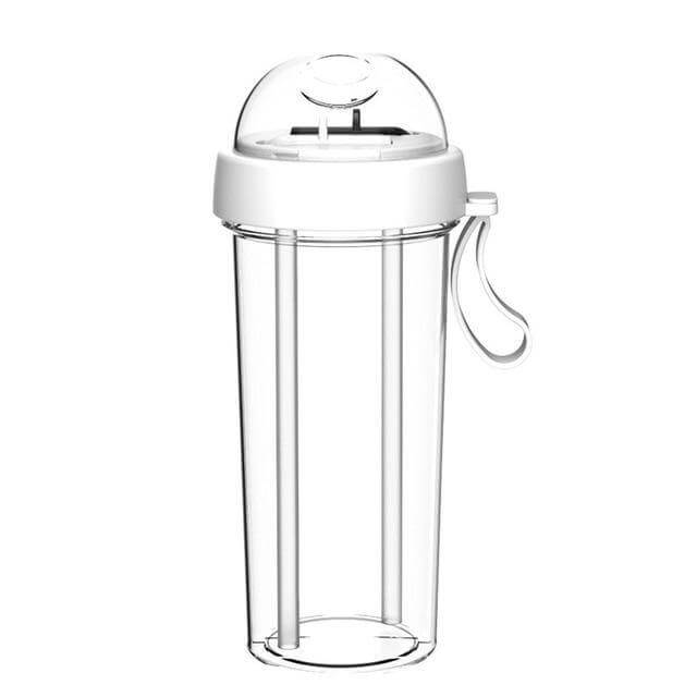Dual Straw Separate Drink Bottle - MaviGadget