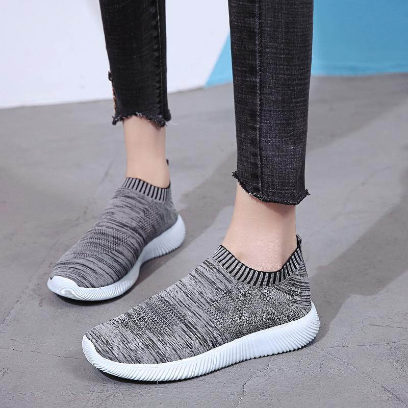 Breathable Slip on Knit Running Shoes - MaviGadget