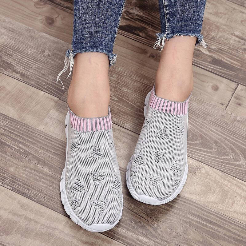 Breathable Slip on Knit Running Shoes - MaviGadget