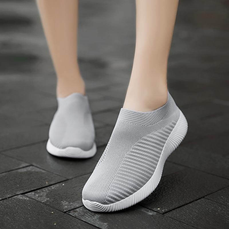 Breathable Slip on Knit Running Shoes - MaviGadget