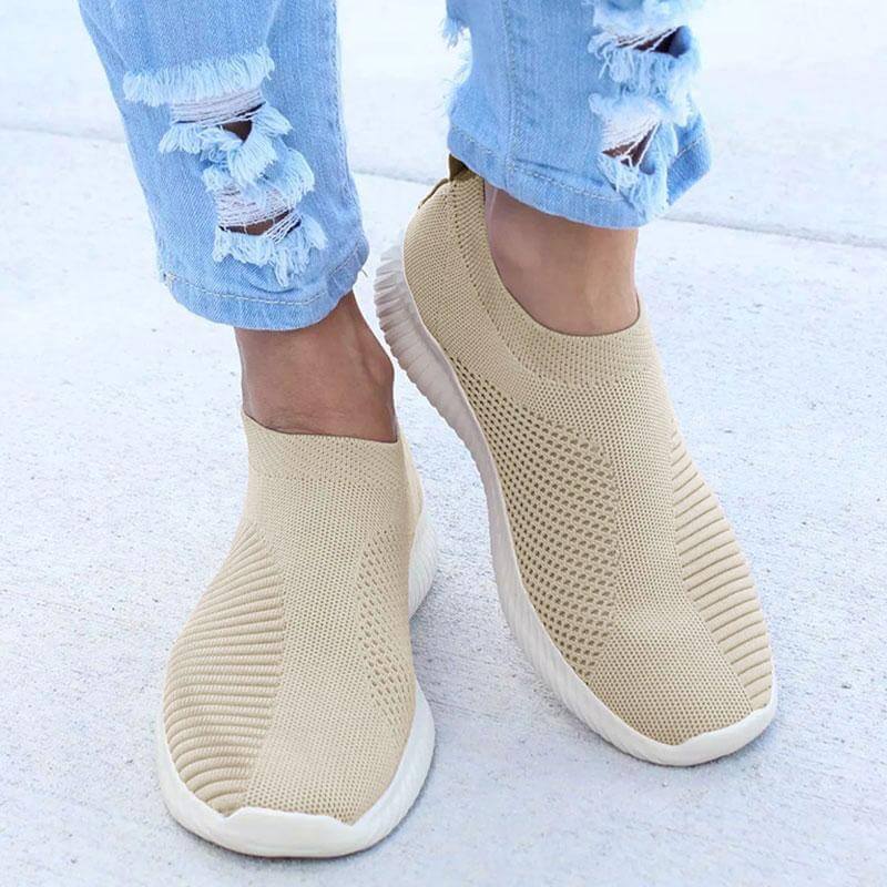 Breathable Slip on Knit Running Shoes - MaviGadget