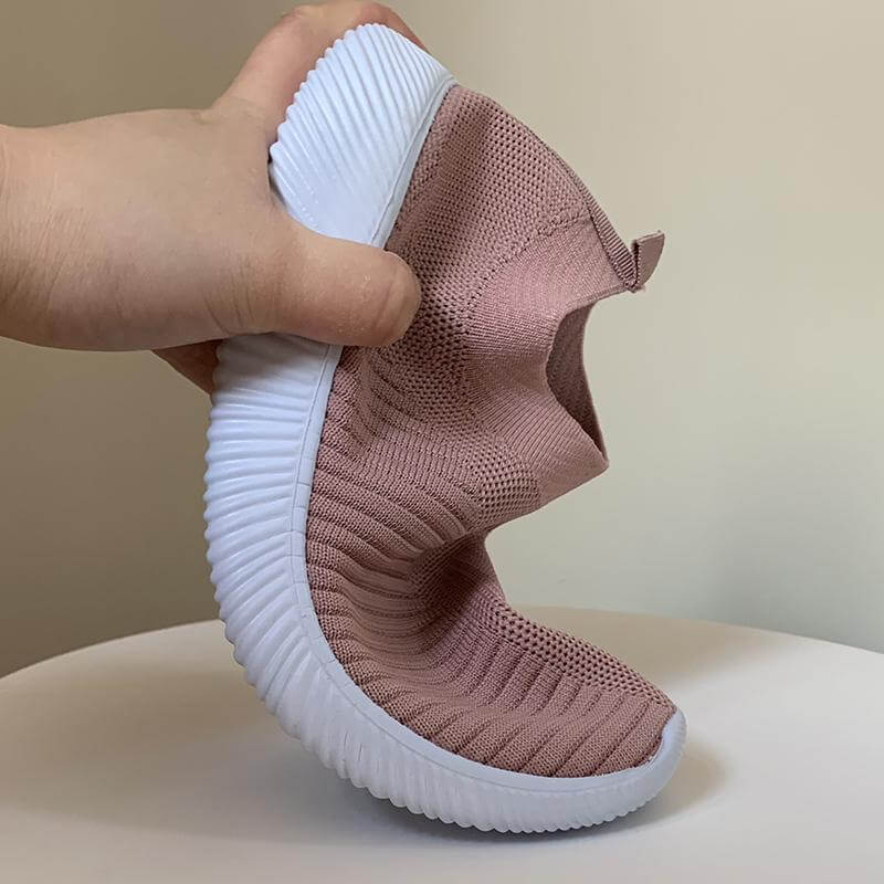Breathable Slip on Knit Running Shoes - MaviGadget