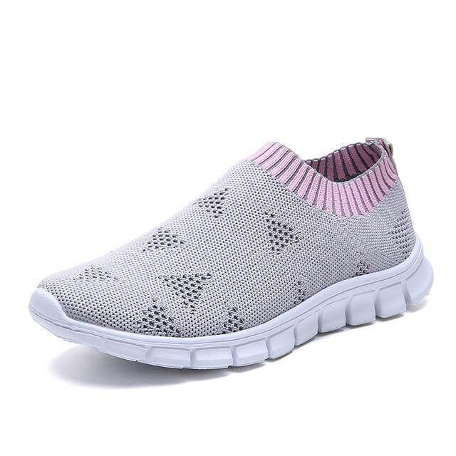Breathable Slip on Knit Running Shoes - MaviGadget