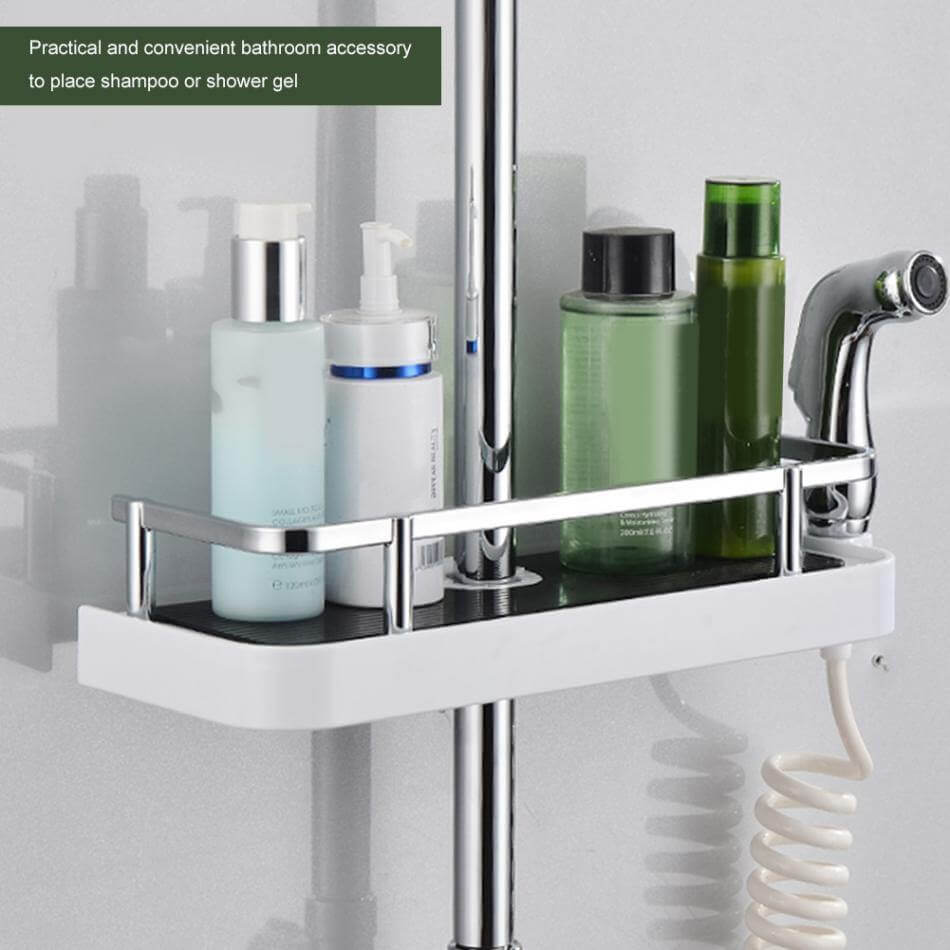 No-Drill Bathroom Shower Pole Rack - MaviGadget
