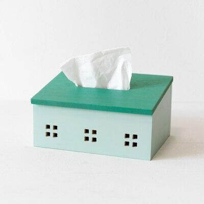 Wooden Nordic House Tissue Box - MaviGadget